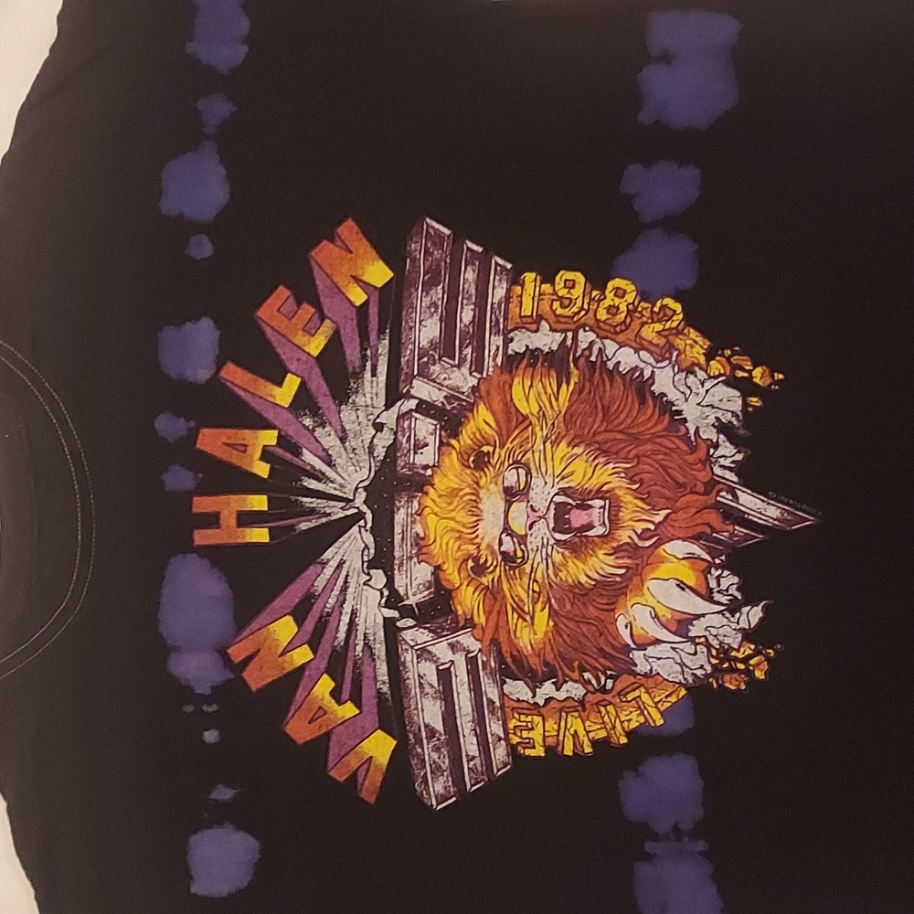 VAN HALEN LIVE 1982 TIE DYE SHIRT S/M - Picture 2 of 7